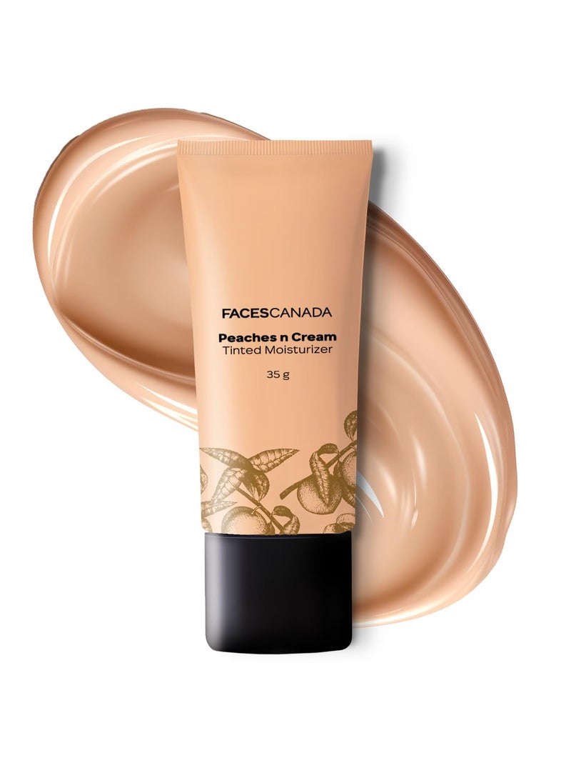 Peaches N Cream Tinted Face Moisturizer | Non Oily Lightweight Gel Formula | Blends Easily | Lightly Tinted Cream for Radiant Glow | 1.23 Oz (35g)