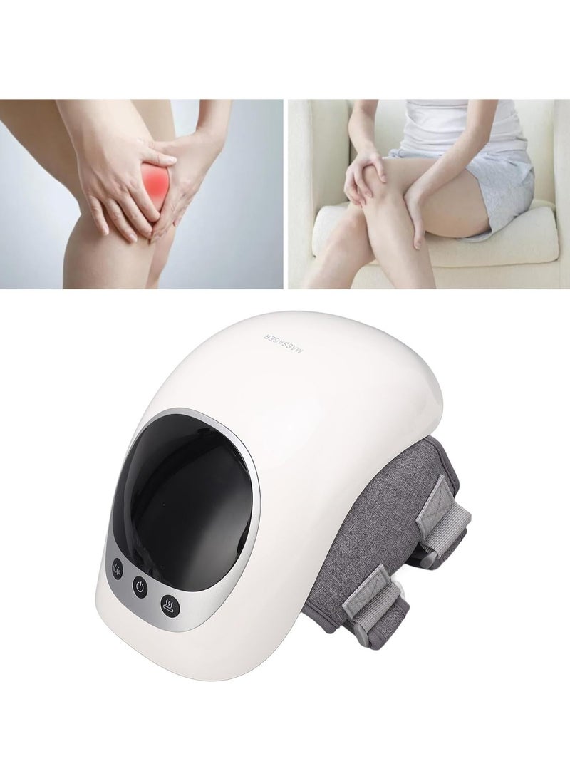 Cordless Knee Massager, Knee Massager, 3 Gear Adjustable Rechargeable Smart Heated Vibration Knee Brace with LED Display, Portable Cordless Knee Massage for Arthritis Pain Swelling