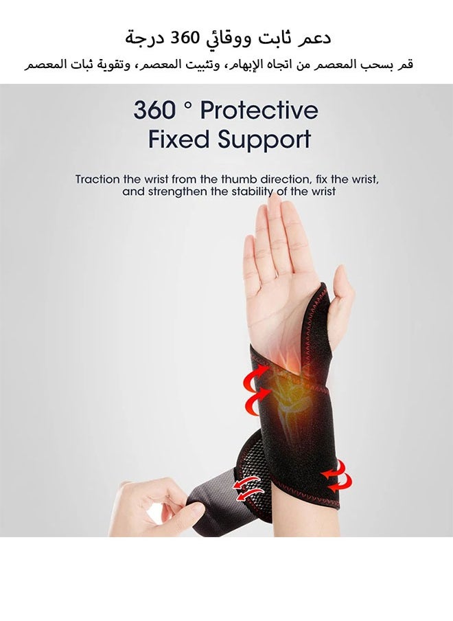 Wrist Heated Brace Wrist Warmer Wrap With 3 Heat Settings For Carpal Tunnel Syndrome, Arthritis, Tendonitis, Joint Pain Soreness