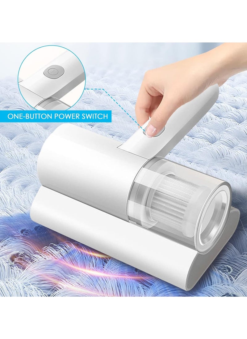 Mattress Vacuum Cleaner,Handheld UV Bed Vacuum,Mite Removal Instrument Wireless Mite Remover Cleaning Machine for Pillows, Sheets, Mattresses, Sofas, Plush Toys and Other Fabric Surfaces