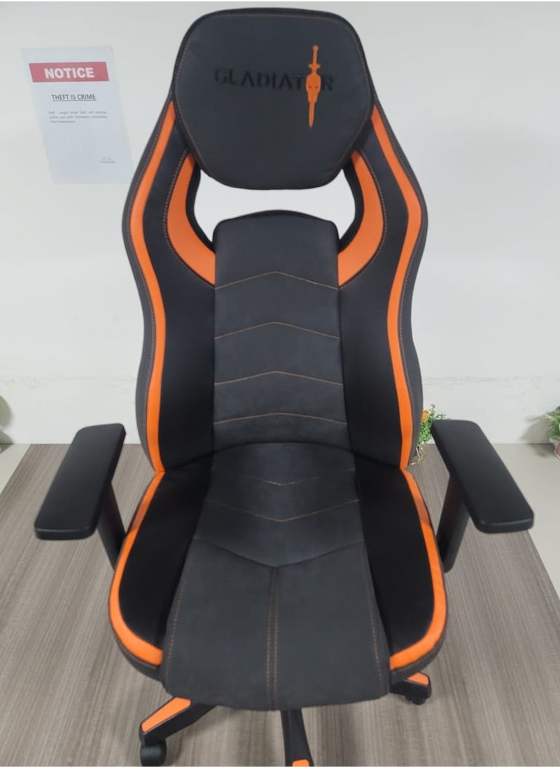 Multifunction High Quality Ergonomic Swivel Adjustable Height Gaming Chair Office Chair Leather High Back Reclining Function Ergonomic Design Comfortable Neck and Lumber Support Armrest Headrest Computer Chair for Home Office 65.5x128.5 cm