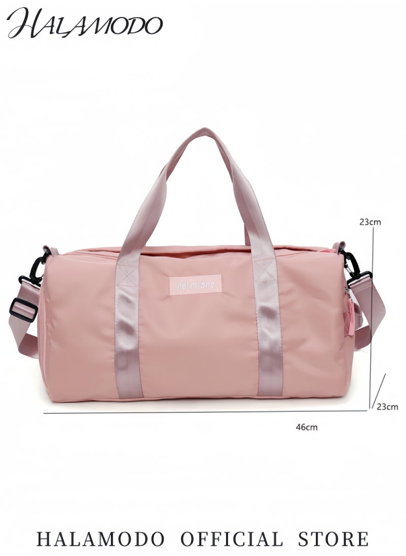 Women's Sports Duffel Bag Overnight Weekender Travel Bag with Wet Pocket Large Side Shoe Compartment Easy-access Front Pocket Interior Pocket and Adjustable Shoulder Strap Ideal as Gym Bag Yoga Bag