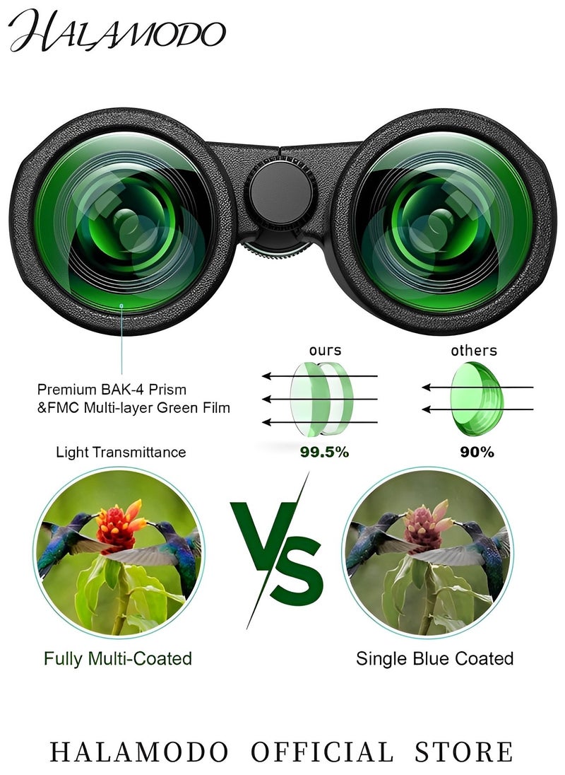 HD Professional Binoculars for Optimal Clarity in All Weather Conditions Durable ABS Body with Anti-Slip Design for Bird Watching Hunting Sightseeing