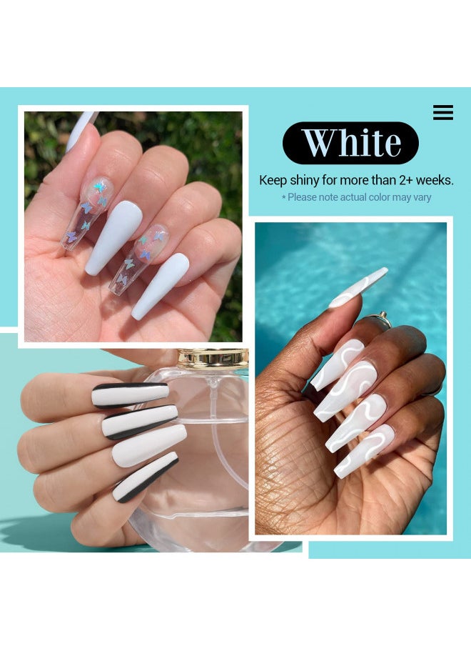 Dip Powder White Color 2Oz/56g, Basic Transparent Acrylic Dipping Powder Crystal French Nail Art Starter Manicure Salon DIY at Home, Odor-Free, Long-Lasting, No Nail Lamp Needed