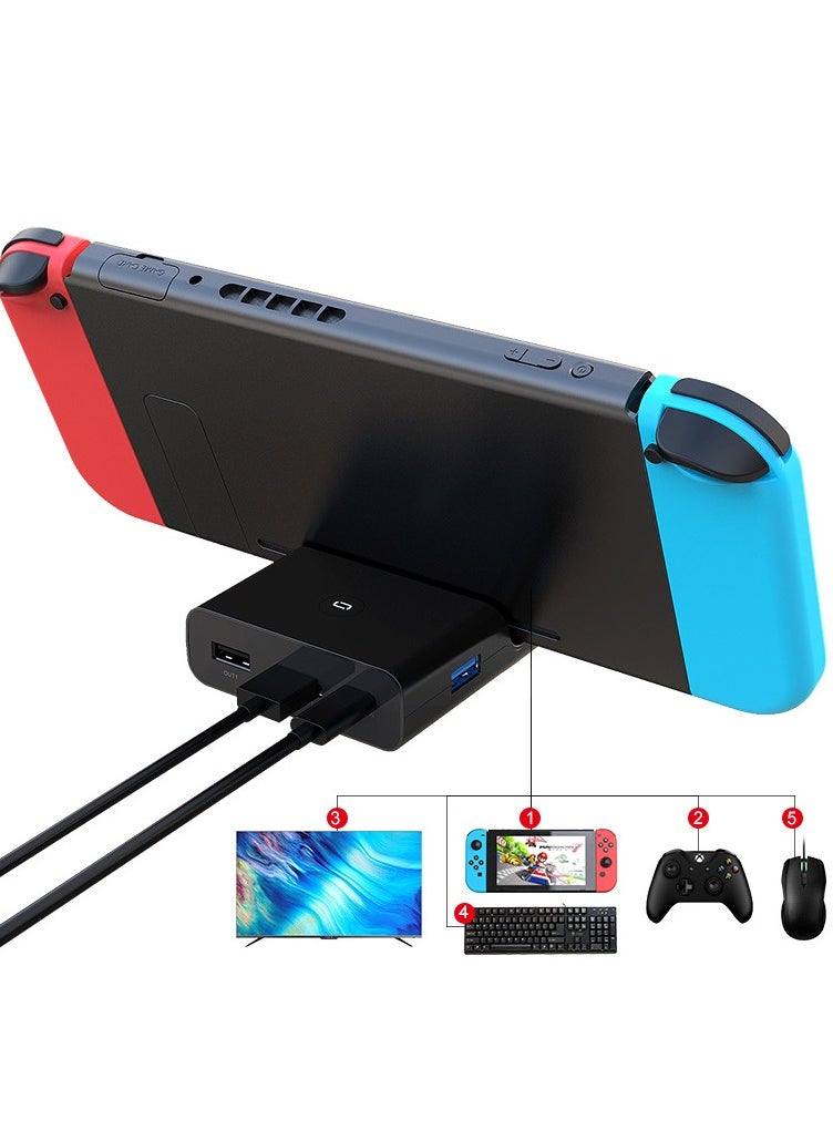 Docking Station for Nintendo Switch, Charging Dock 4K HDMI TV Adapter Charger Set Replacement Compatible with Official Nintendo Switch Dock (No Charging Cable)