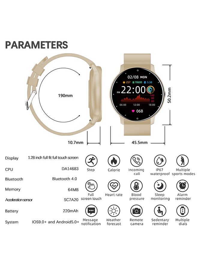Smart Watch for Women Men,Fitness Tracker with Heart Rate Sleep Monitor IP67 Waterproof 1.28