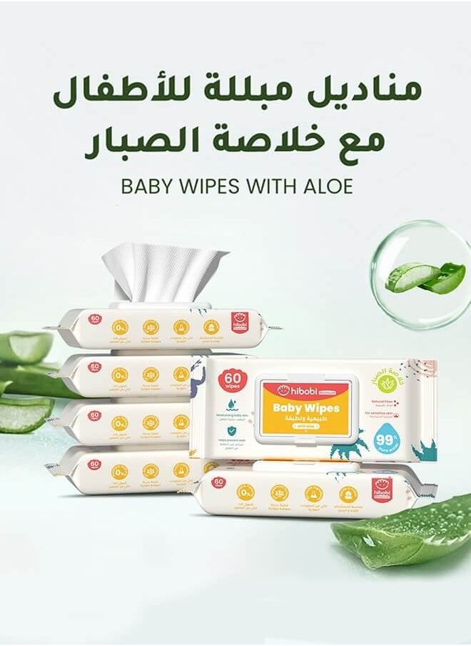 Natural Care Sensitive Baby Wipes 6 Packs of 60 Wipes (360 Wipes)