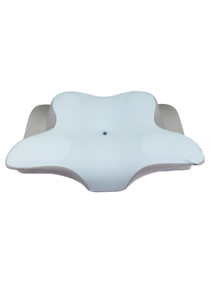 Cervical Pillow Neck Pillow for Pain Relief Sleeping, Orthopedic Contour Memory Foam Pillows for Bed with Cooling Pillow Covers, Adjustable Ergonomic Pillows for Back Stomach Side Sleeper - Blue