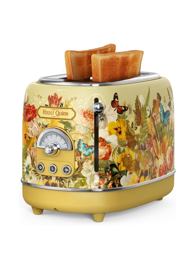 x Eduardo Recife Retro 2-Slice Toaster with 6 Browning Levels & Wide Slots