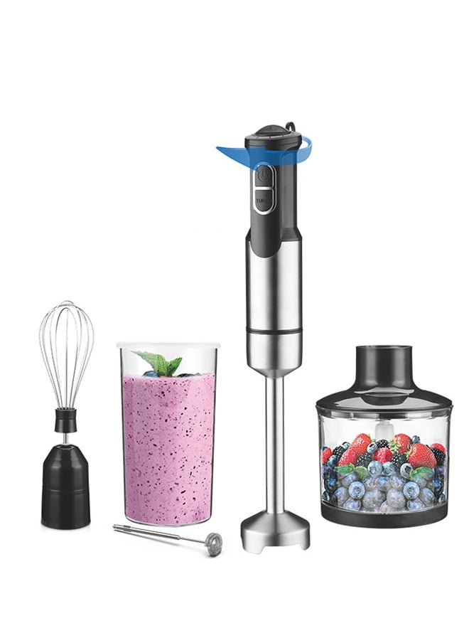 5 In 1 Hand Blender,800w Electric Immersion Blender with Beaker, Chopper, Milk Frother, Whisker, Frother, for Baby Food,Soup, Sauce,KM-1153