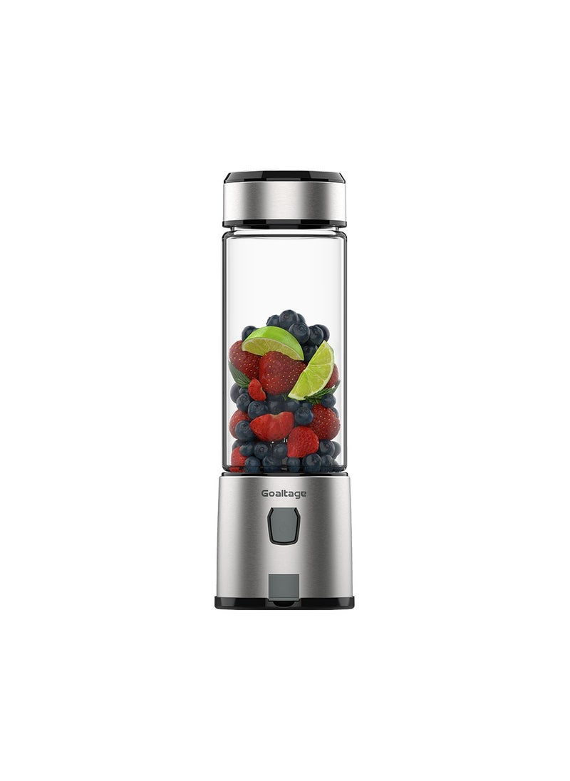 BLND01 BlendMaster Portable Blender with Powerful Ice-Crushing Blades, Rechargeable Battery, Shock Resistant Glass, and Self-Cleaning Functionality