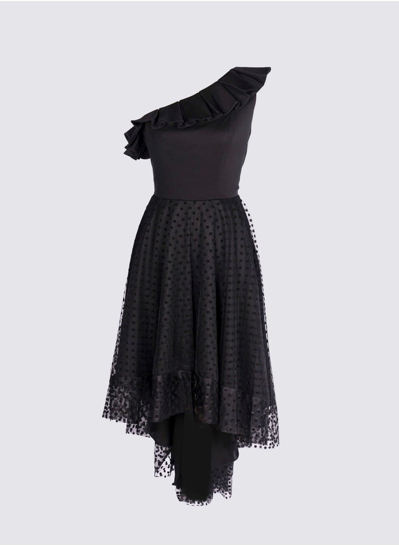 Muse - Black Ruffle Dress