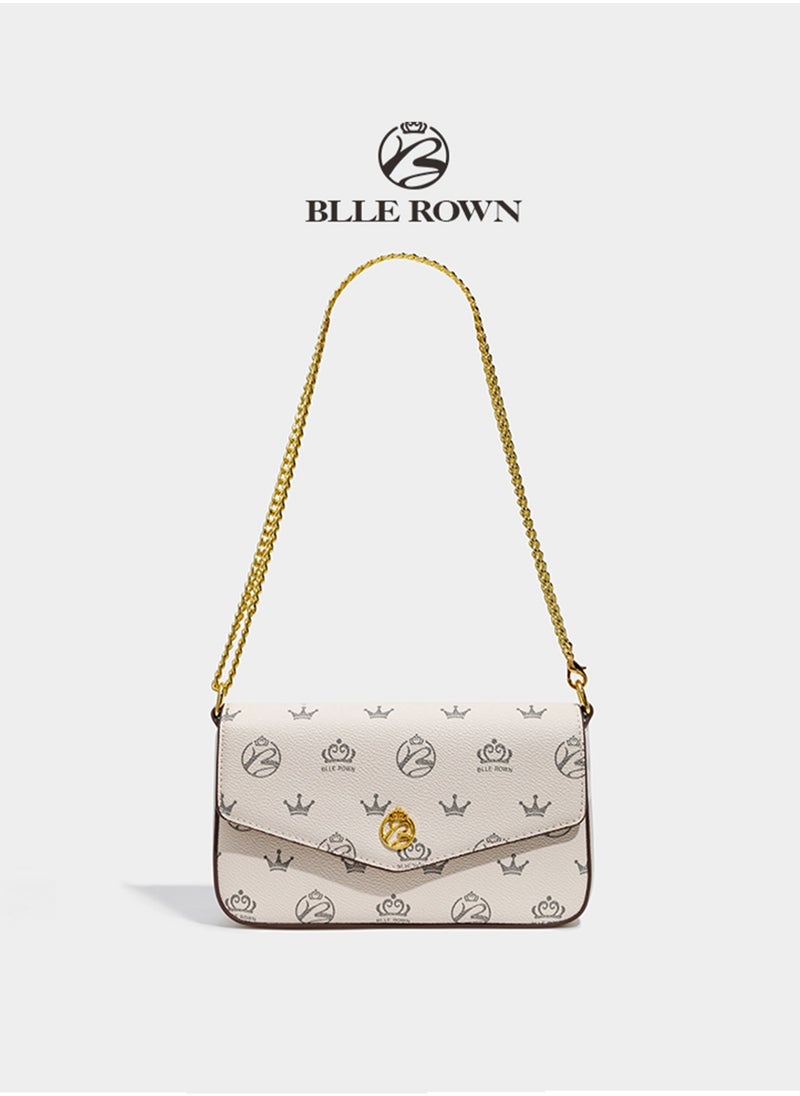 2PCS Chic Women Leather Shoulder Bag Set for Ladies Mini Crossbody Bag with adjustable Gold Chain Strap, Perfect Gift for Her, Vintage & Modern Style