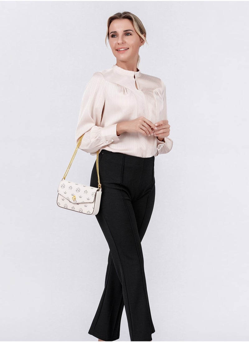 2PCS Chic Women Leather Shoulder Bag Set for Ladies Mini Crossbody Bag with adjustable Gold Chain Strap, Perfect Gift for Her, Vintage & Modern Style