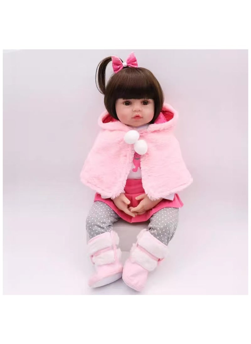 Baby doll and plush toy eye color selection, pacifier and bottle