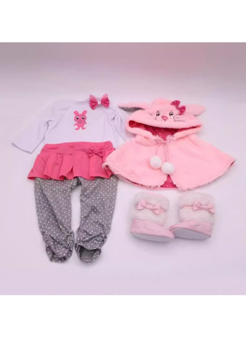 Baby doll and plush toy eye color selection, pacifier and bottle