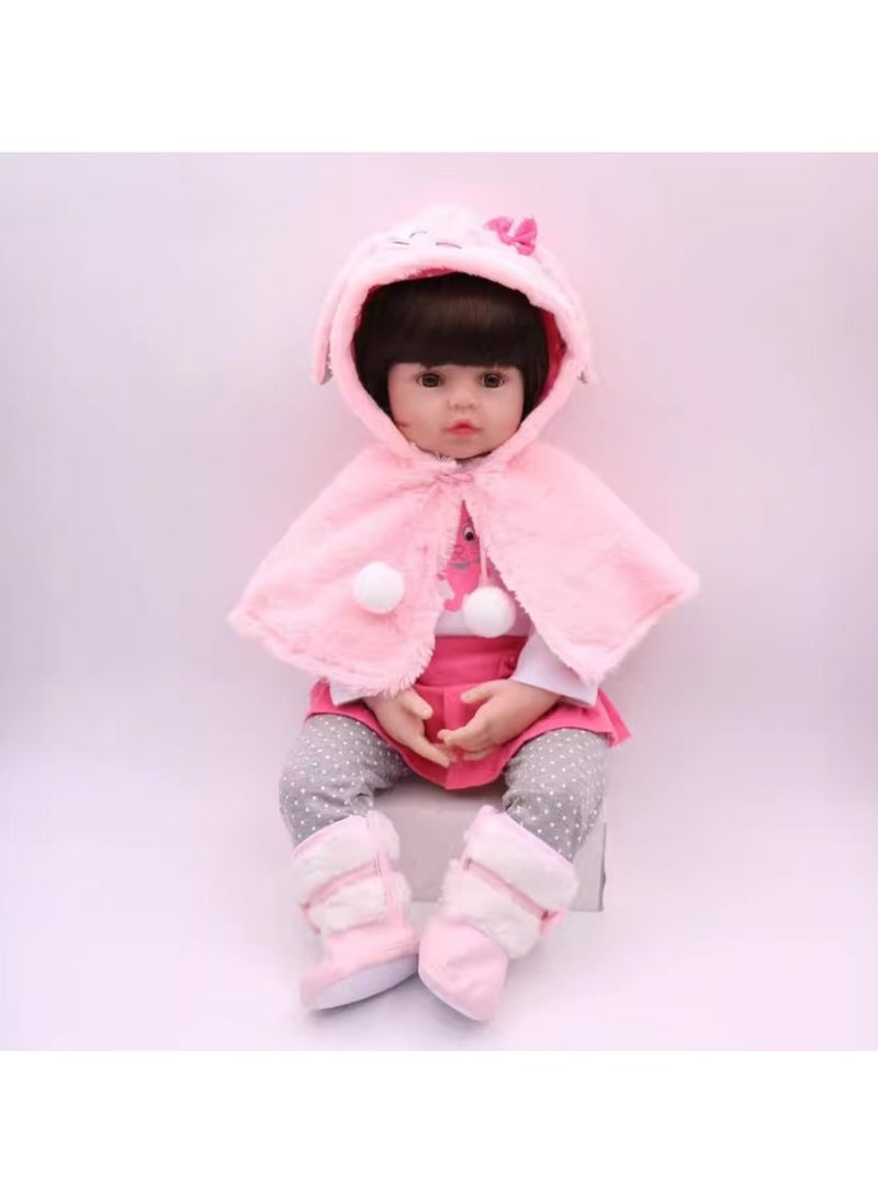 Baby doll and plush toy eye color selection, pacifier and bottle