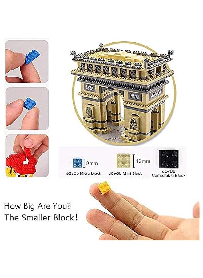 Architecture Arc De Triomphe Micro Building Blocks Set (2020 Pieces) Famous Architecture Model Toys Gifts for Kid and Adult