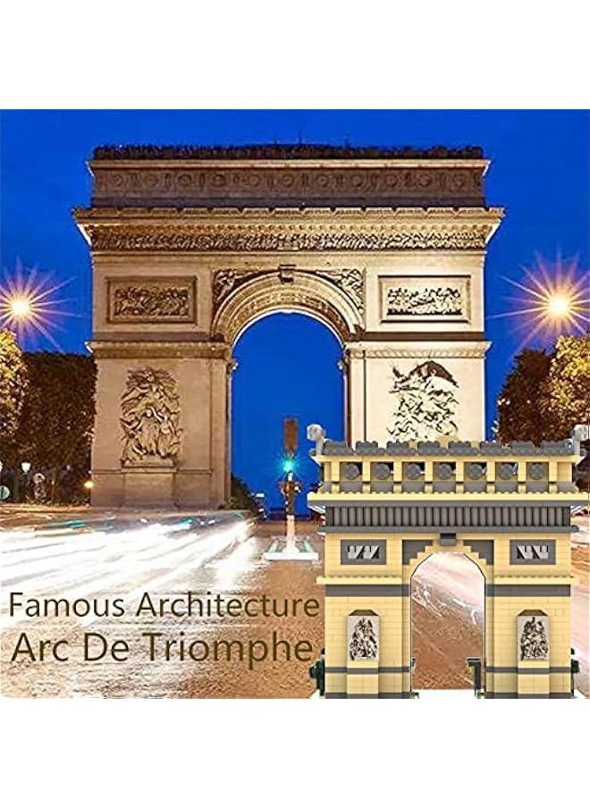 Architecture Arc De Triomphe Micro Building Blocks Set (2020 Pieces) Famous Architecture Model Toys Gifts for Kid and Adult