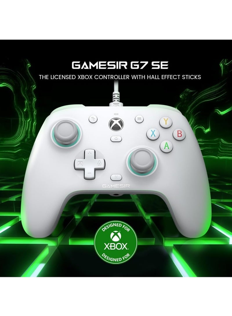 G7 SE Wired Controller for Xbox Series X|S, Xbox One & Windows 10/11, Plug and Play Gaming Gamepad with Hall Effect Joysticks/Hall Trigger, 3.5mm Audio Jack