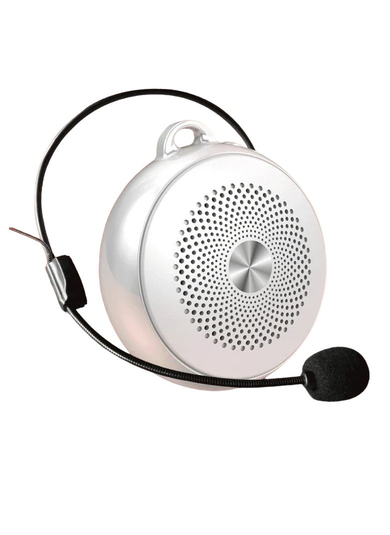 Mini Portable Megaphone, Wireless Multifunctional High Power Voice Amplifier, Compact And Lightweight Personal Display Speaker With Microphone For Teachers Speech, (1pc, White)