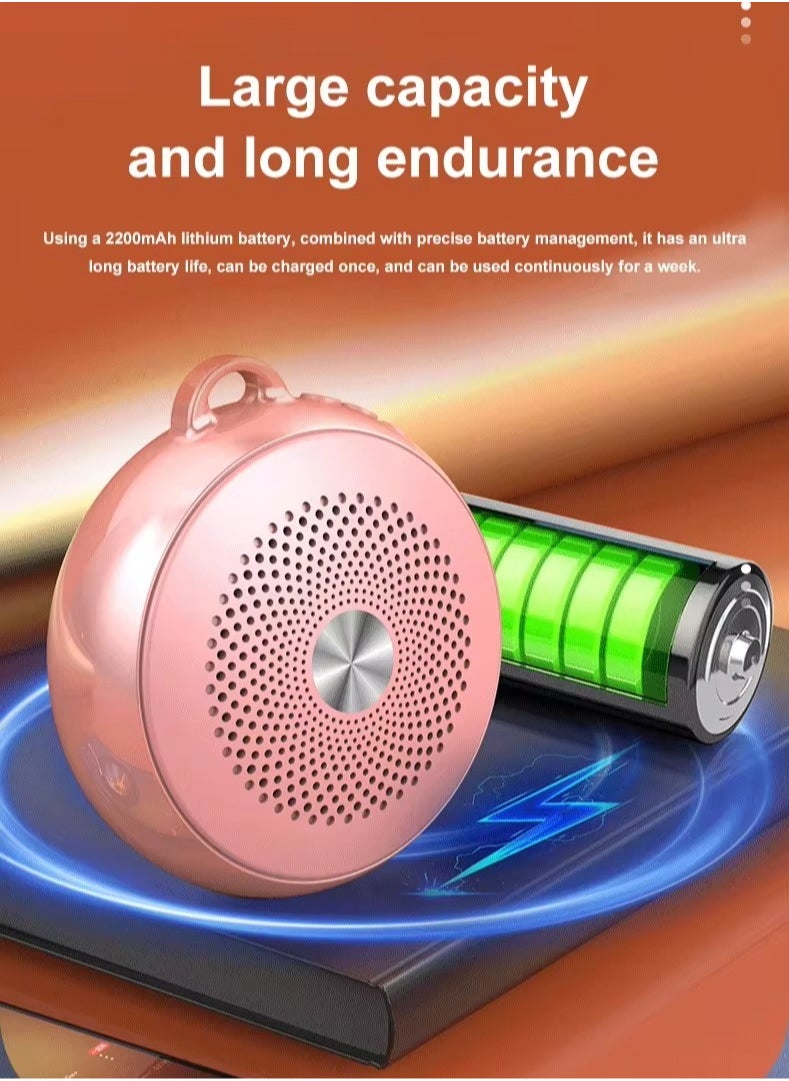 Mini Portable Megaphone, Wireless Multifunctional High Power Voice Amplifier, Compact And Lightweight Personal Display Speaker With Microphone For Teachers Speech, (1pc, Pink)