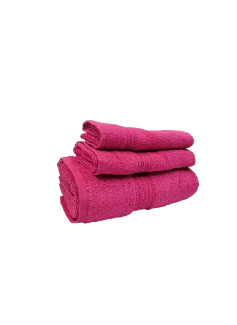 3-Piece Premium Cotton Towel Set 1 Face Washcloth, 1 Hand Towel, 1 Bath Towel, Quick Dry, Breathable & Highly Absorbent Towels, Ultra Soft Towels Ideal for Daily Use