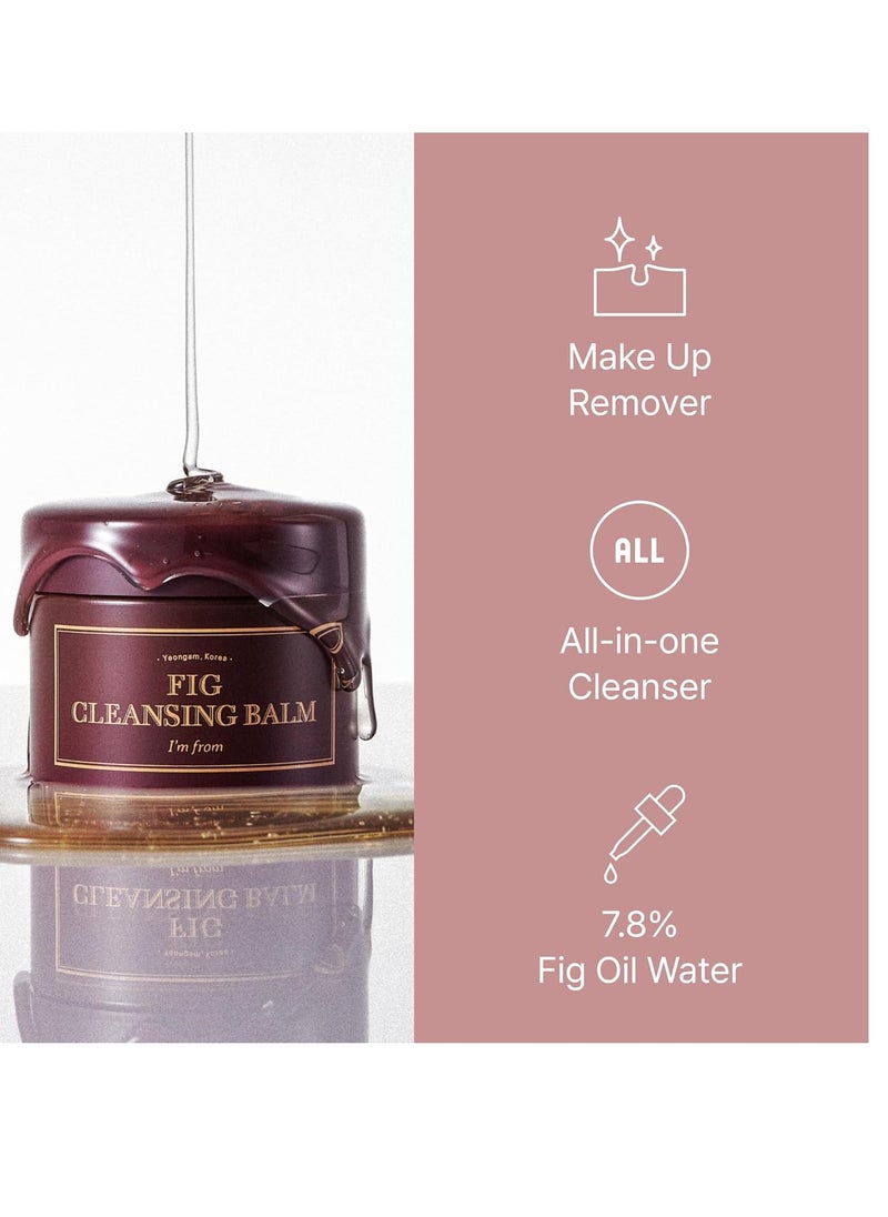 I'm from] Fig Cleansing balm 100ml, korean makeup remover, vegan, Easy to rinse off, Fig oil water 7.8% with Peptide and Amino Acid, Makeup Meltaway, makeup melting balm to oil