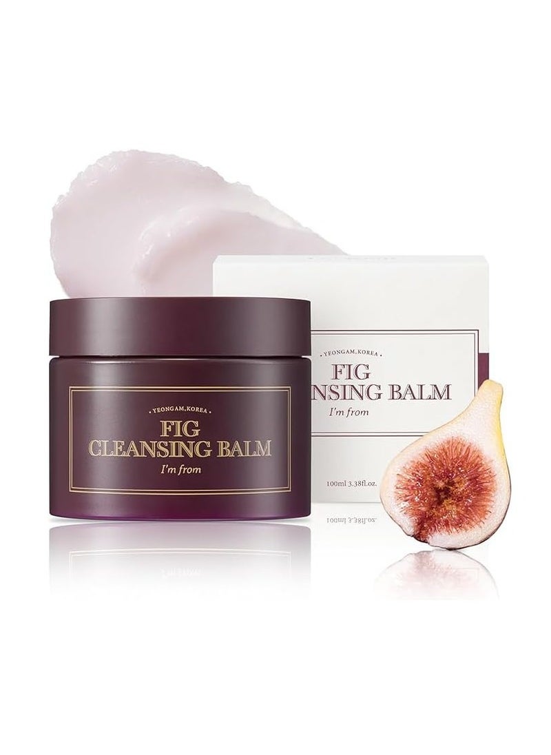 I'm from] Fig Cleansing balm 100ml, korean makeup remover, vegan, Easy to rinse off, Fig oil water 7.8% with Peptide and Amino Acid, Makeup Meltaway, makeup melting balm to oil