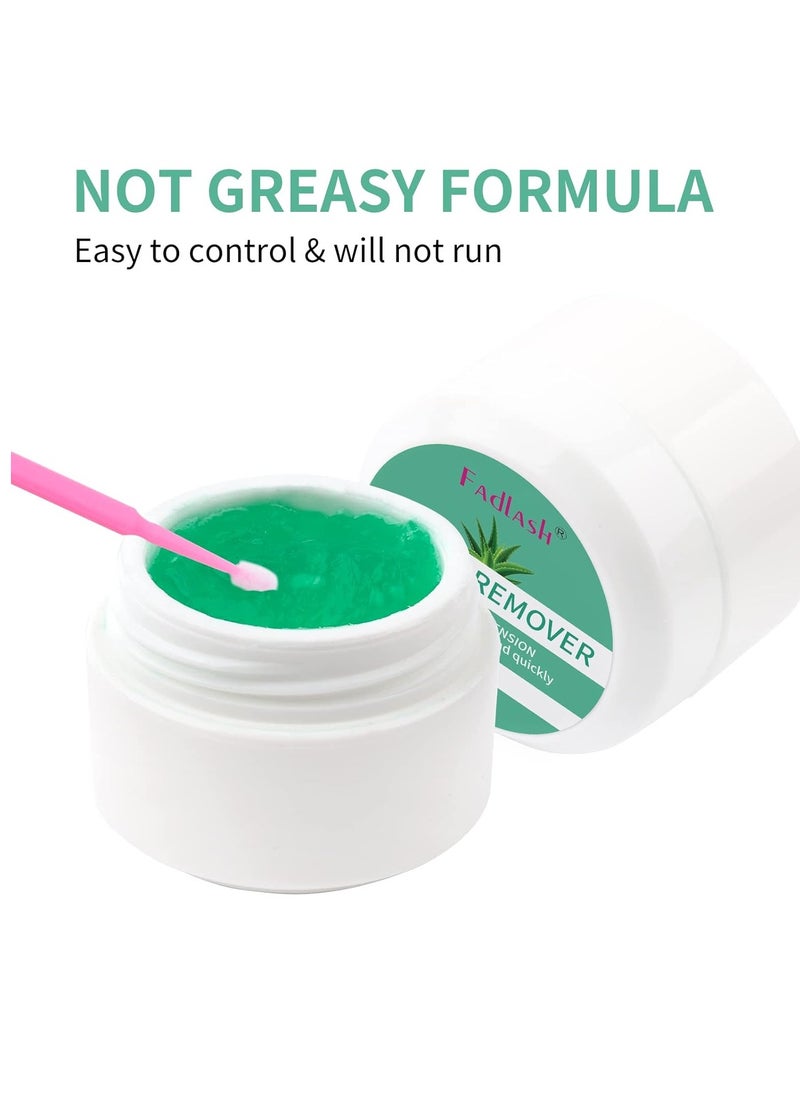 Lash Remover for Professional Eyelash Extensions Dissolves Powerful Cream Lash Remover Low Irritation Lash Extension Remover Eyelash Glue Remover for Salon 5g (Aloe)