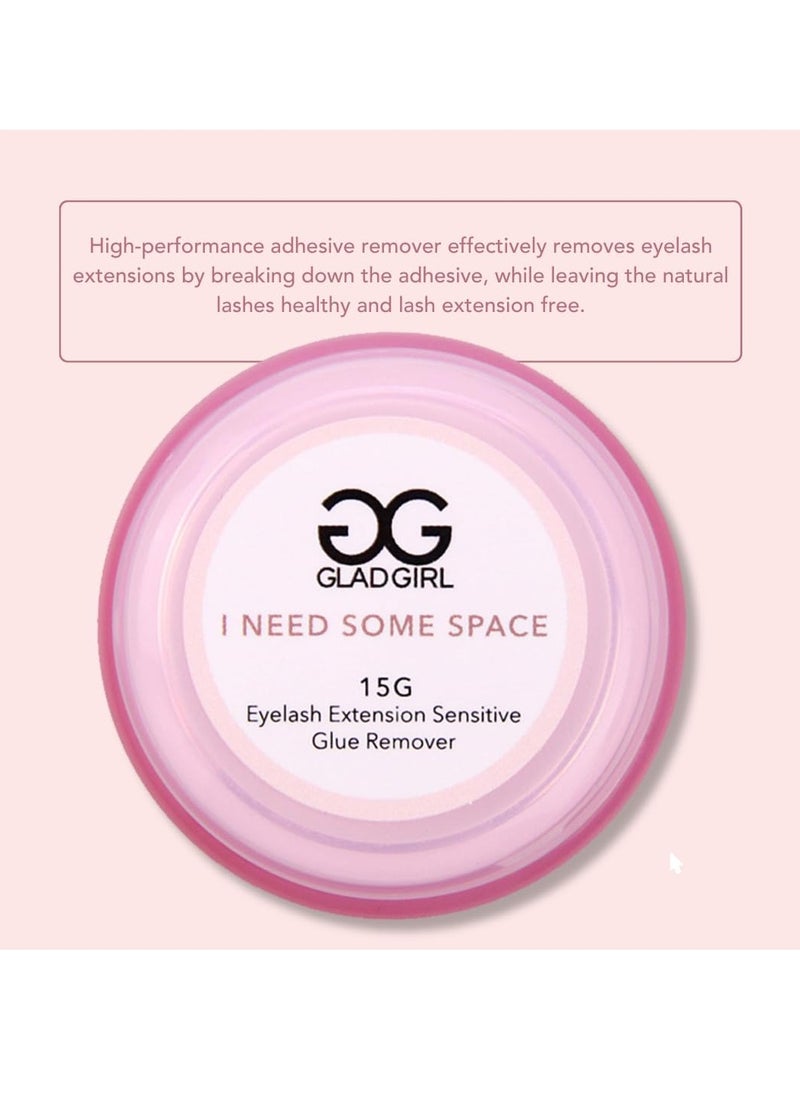 GladGirl False Eyelash Extensions Cream Glue Remover - Gentle 15g | Low Irritation Cream for Sensitive Skin