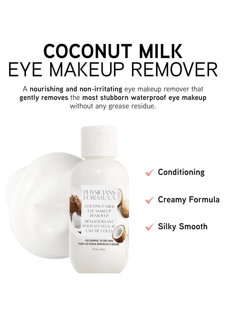 Physicians Formula Eye Makeup Remover Coconut Milk Waterproof Eye Makeup Remover, Dermatologist Tested, Oil-Free, for Sensitive Skin, 2 Fl Oz (Pack of 1)