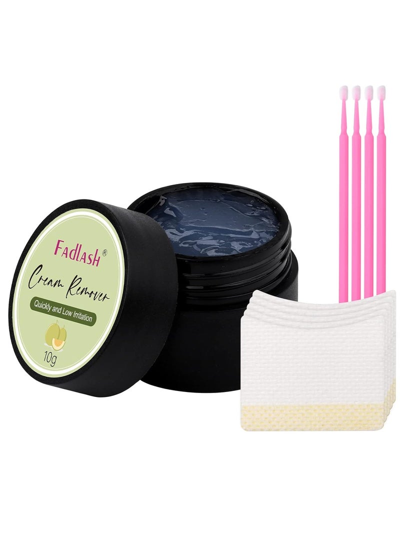 Eyelash Extension Remover 10g Cream Lash Extension Remover Dissolves Powerful Eyelash Glue Remover Low Irritation eyelash remover for lash extensions Lash Glue Remover for Sensitive Skin(Hami Melon)