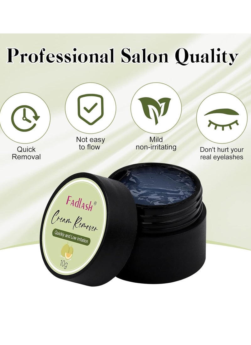 Eyelash Extension Remover 10g Cream Lash Extension Remover Dissolves Powerful Eyelash Glue Remover Low Irritation eyelash remover for lash extensions Lash Glue Remover for Sensitive Skin(Hami Melon)