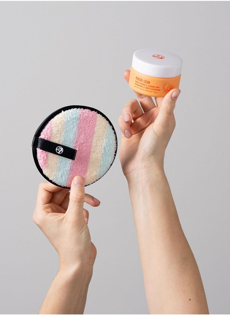W7 Peachy Clean Makeup Cleansing Balm & Makeup Remover Cookie Disc Duo - Gently Removes Makeup