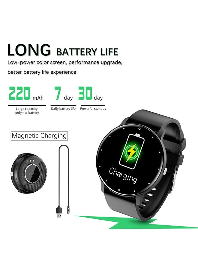 Smart Watch for Women Men,Bluetooth Tactical Smartwatch for Android and iPhone,IP67 Waterproof Outdoor Fitness Tracker with Heart Rate SpO2 Sleep Monitor,Black