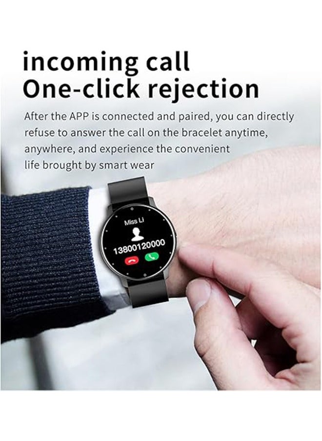 Smart Watch for Women Men,Bluetooth Tactical Smartwatch for Android and iPhone,IP67 Waterproof Outdoor Fitness Tracker with Heart Rate SpO2 Sleep Monitor,Black