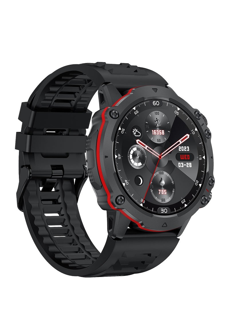 Watch 4 Sports AMOLED Sports Smartwatch 1.43''  Black Edition | Bluetooth Calling, 100+ Sports Modes, IP68 Waterproof, Heart Rate, Blood Pressure & Sleep Monitoring