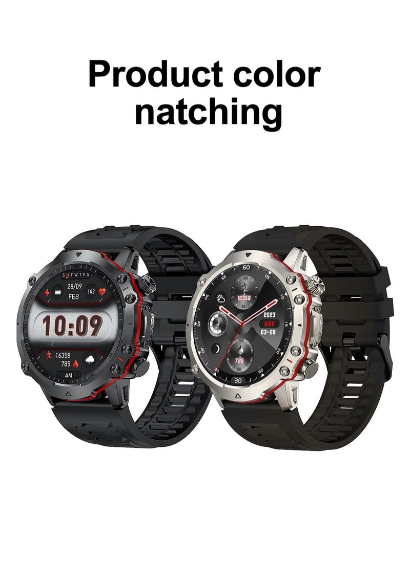 Watch 4 Sports AMOLED Sports Smartwatch 1.43''  Black Edition | Bluetooth Calling, 100+ Sports Modes, IP68 Waterproof, Heart Rate, Blood Pressure & Sleep Monitoring