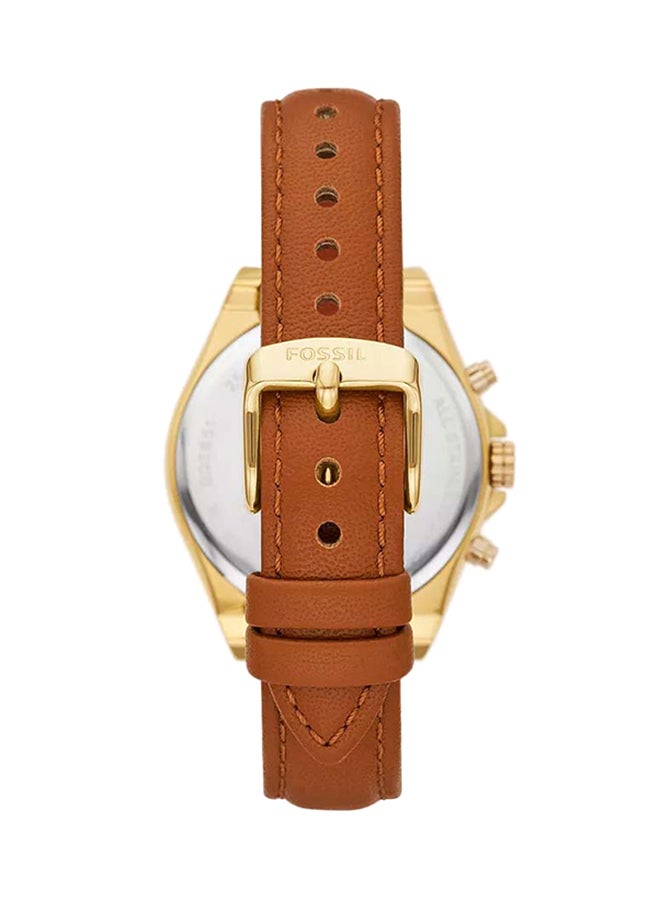 Women's Modern Courier Chronograph Brown Leather Watch BQ3851 - 36mm