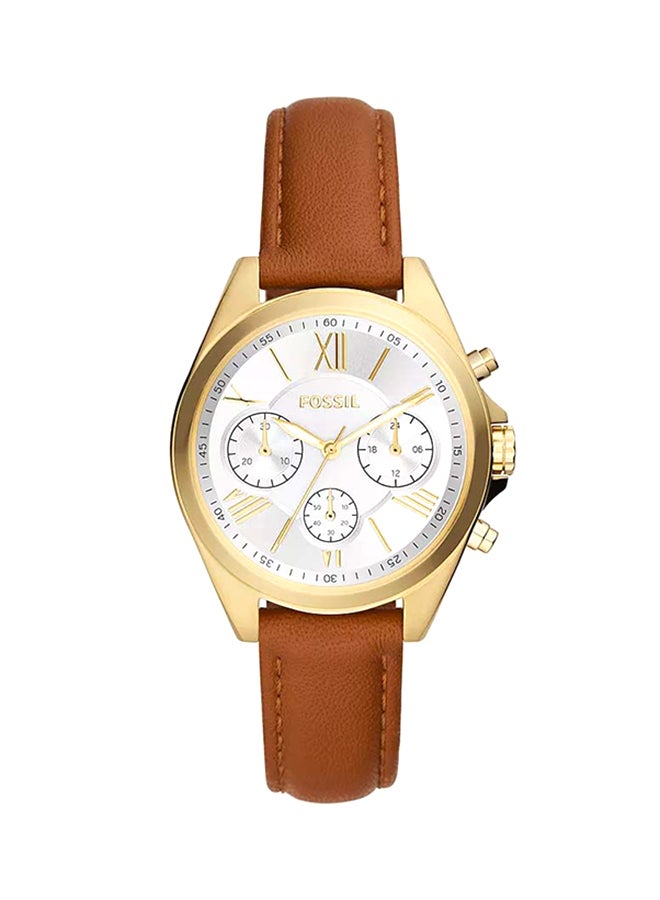 Women's Modern Courier Chronograph Brown Leather Watch BQ3851 - 36mm