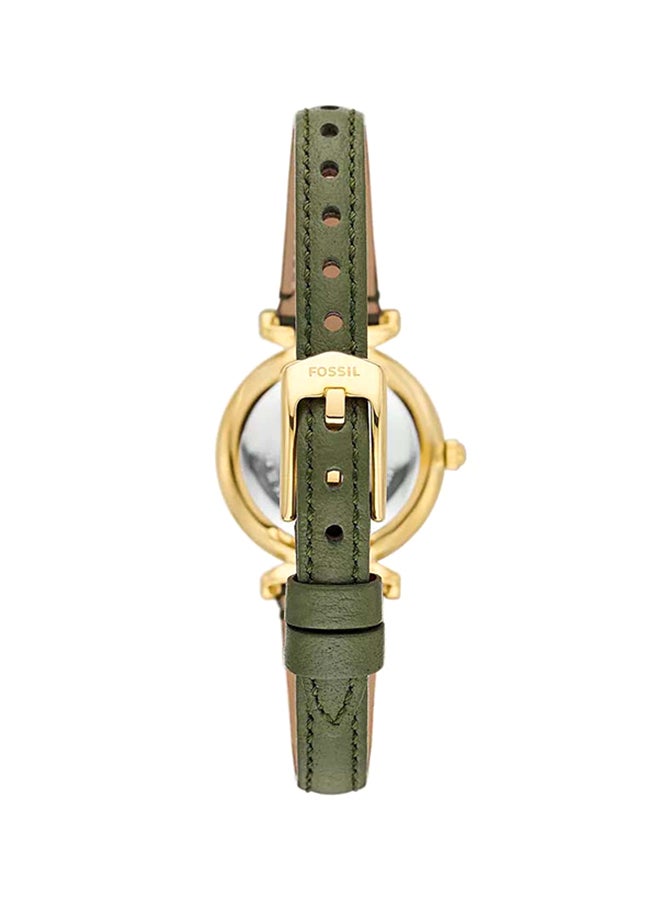 Women's Carlie Three-Hand Green LiteHide™ Leather Watch ES5298 - 28mm