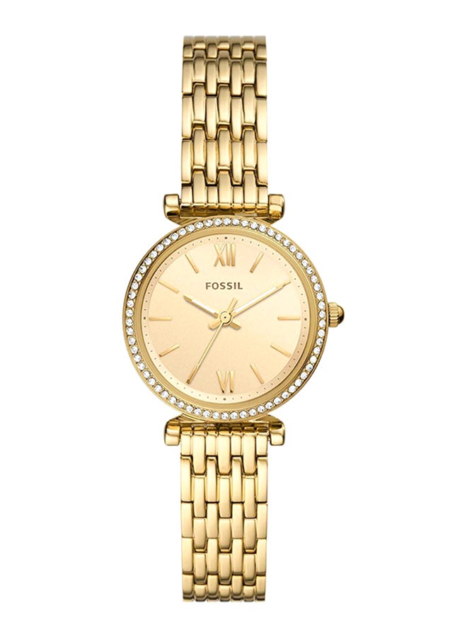 Women's Carlie Three-Hand Gold-Tone Stainless Steel Watch ES5309 - 28mm