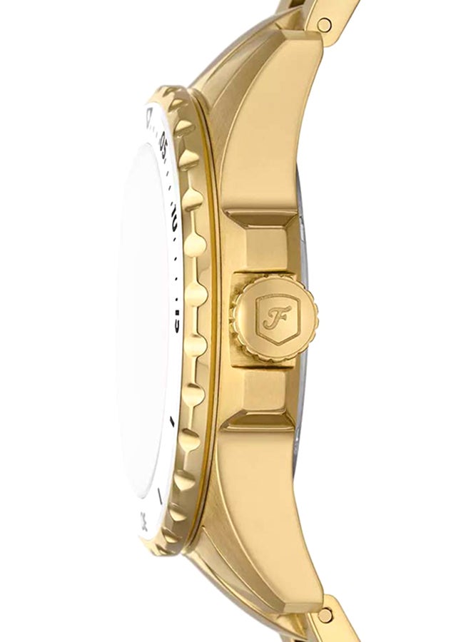 Women's Fossil Blue Dive Three-Hand Gold-Tone Stainless Steel Watch ES5350 - 36mm