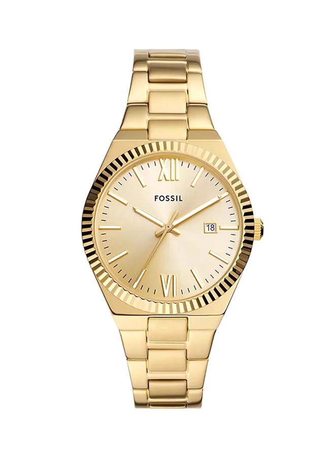 Women's Scarlette Three-Hand Date Gold-Tone Stainless Steel Watch ES5299 - 38mm