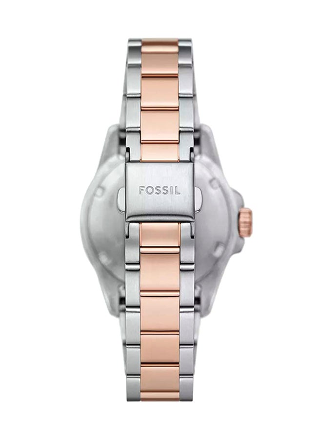 Women's Fossil Blue Dive Three-Hand Two-Tone Stainless Steel Watch ES5348 - 36mm