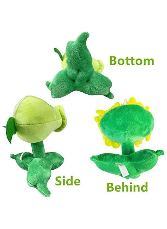 3 PCS PVZ Plush Zombies Plants Sets Toy Peashooter, 1 2 Stuffed Soft Chomper Doll, Sunflower PVZ Figure Doll New