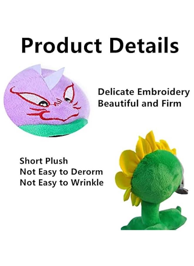3 PCS PVZ Plush Zombies Plants Sets Toy Peashooter, 1 2 Stuffed Soft Chomper Doll, Sunflower PVZ Figure Doll New