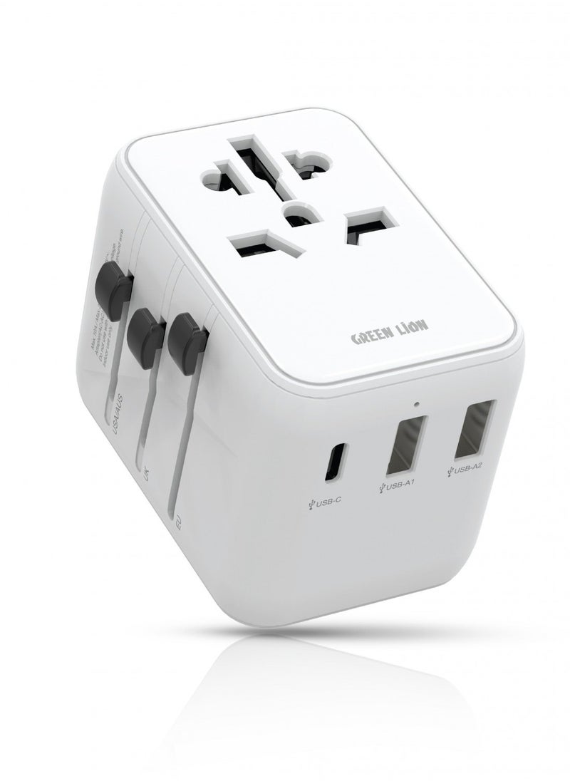20W Universal Travel Adapter - White