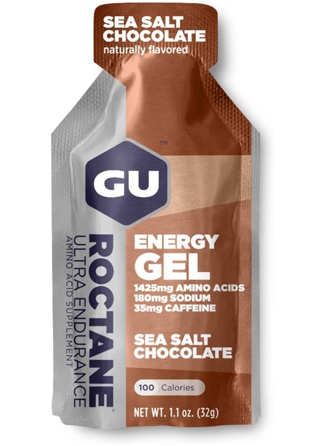 Gu Energy Roctane Ultra Endurance Energy Gel, 24-Count Sea Salt Chocolate